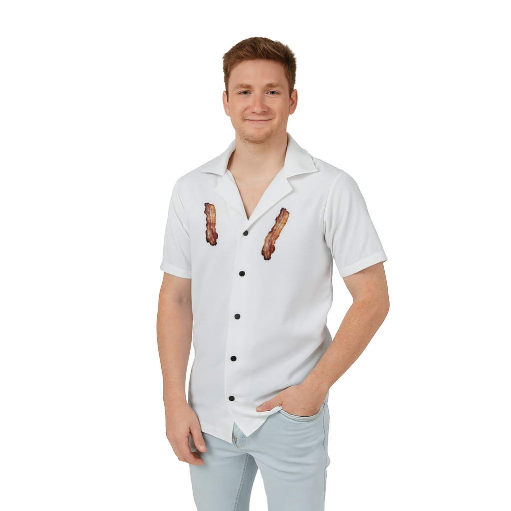 Liberation Bacon Hawaiian Camp Shirt – The Freedom Vacation Edition